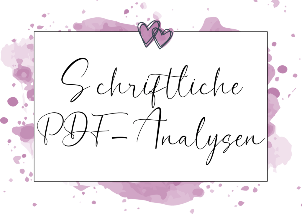 Schriftliche PDF-Analysen